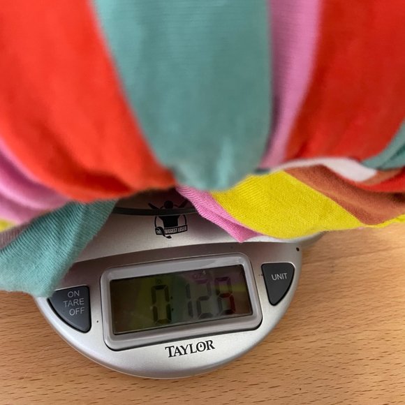 J. Crew Size Small Bright Rainbow Stripe Maxi Dress Womens Tiered 100% Cotton - Picture 14 of 15